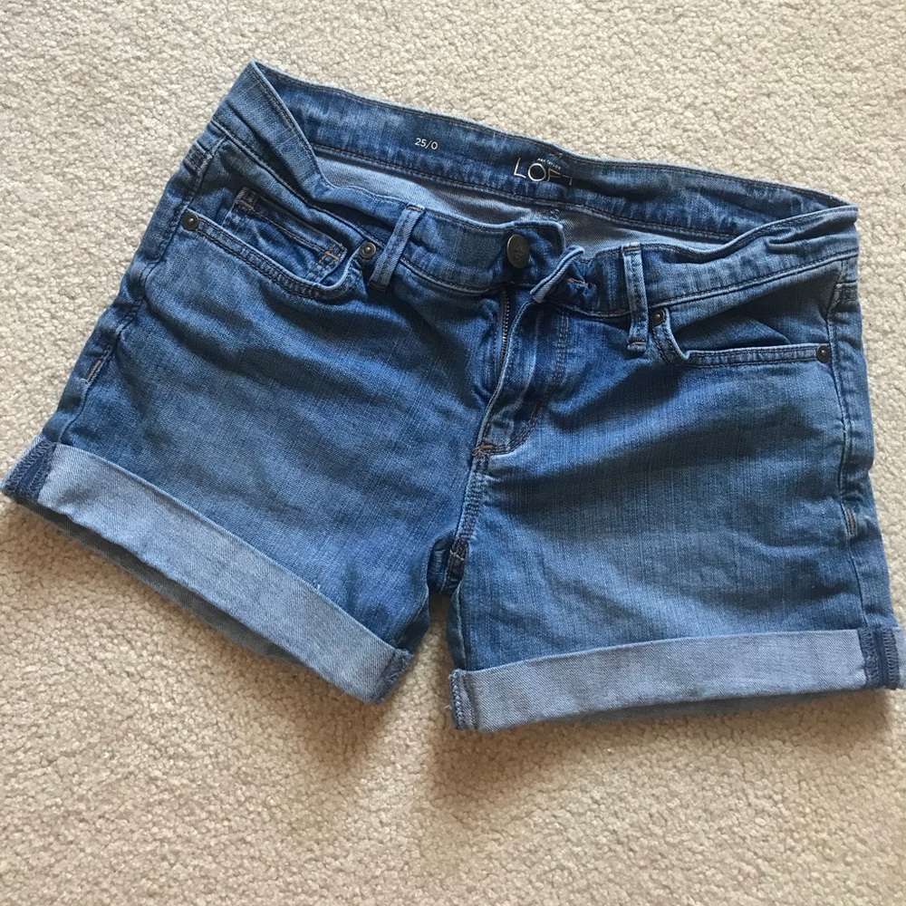 Loft cuffed jean shorts